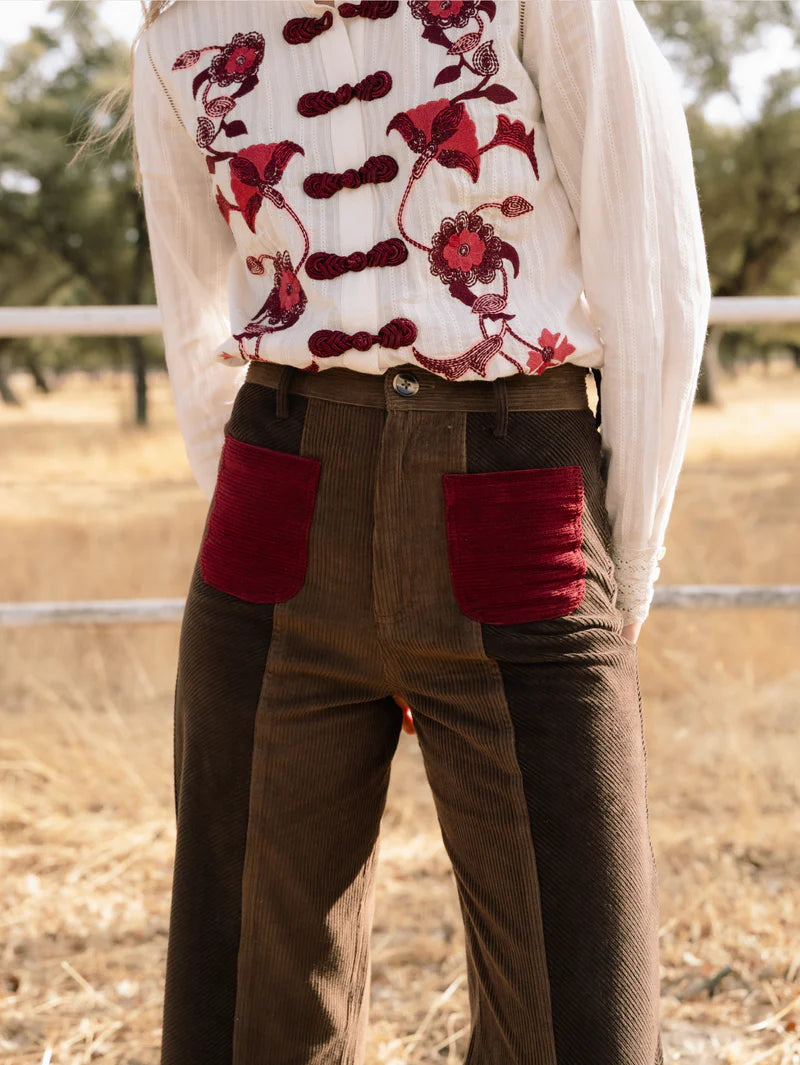 PANTALÓN FILIPPA BURGUNDY