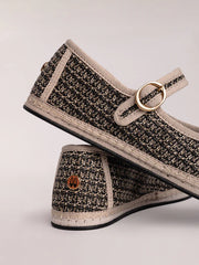 Mary Jane Jacquard Black