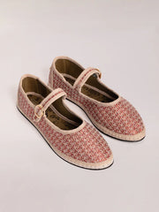 Mary Jane Jacquard Red