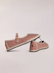 Mary Jane Jacquard Red